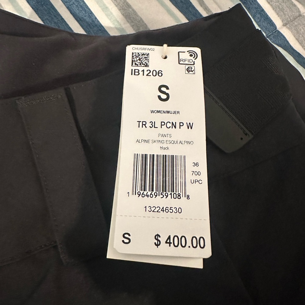 Adidas Terrex Techrock 3L Nylon Pants Ski Waterproof Snow Women Small Black $400